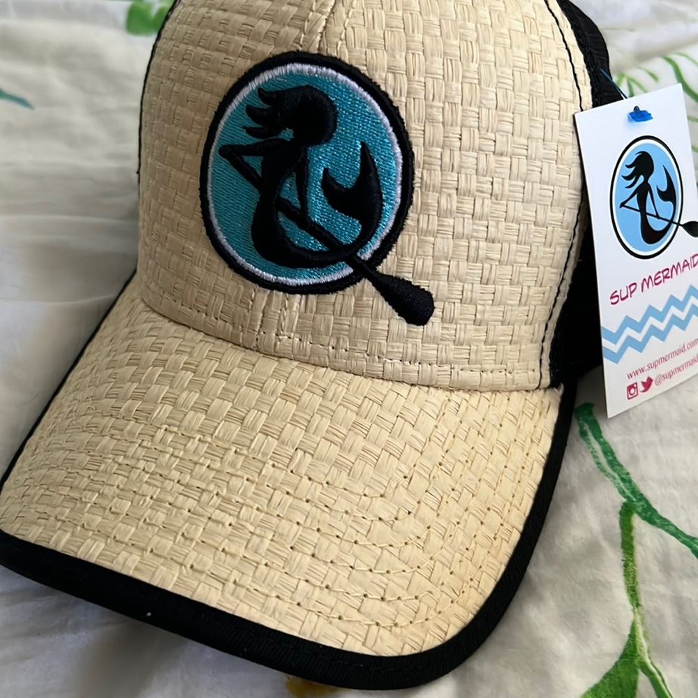 SUP Mermaid straw trucker hat NWT